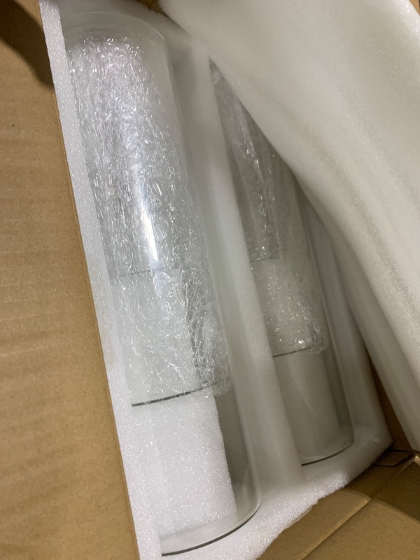 Photo 1 of 48 Pack Thick Glass Cylinder Vases 4,6,9,12 Inch Tall Clear Flower Vase Hurricane Floating Candle Holder for Table Centerpiece Wedding Home Decor