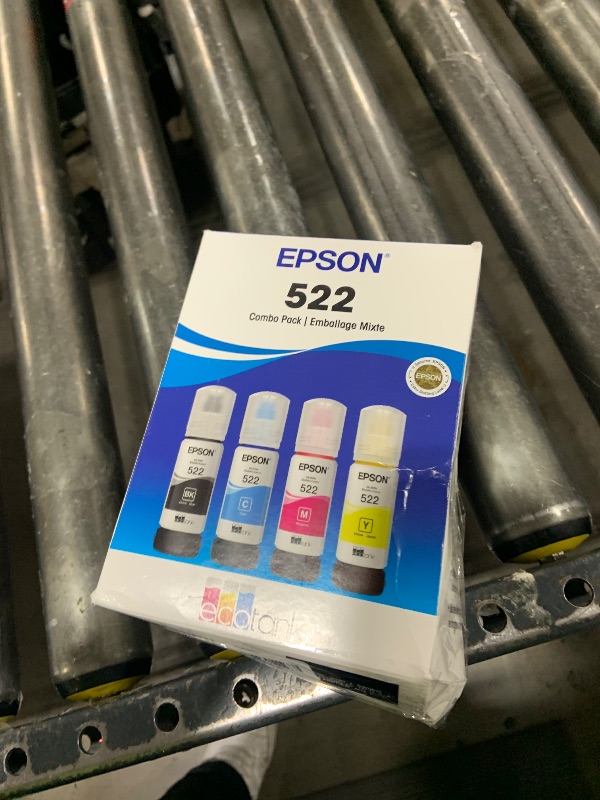 Photo 1 of Epson 522 EcoTank Ink Ultra-high Capacity Bottle Black & Color Combo Pack (T522120-BCS) Works with ET-2720, 2800, 2803, 2840, 4700, 4800, 4810