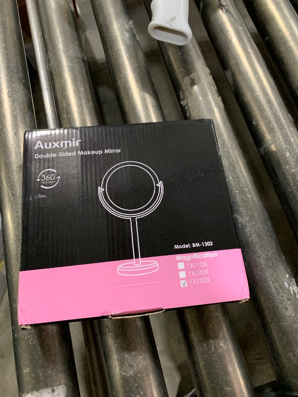 Photo 1 of Auxmir 1X/ 30X Magnifying Mirror, Makeup Mirror with Tweezer, Double Sided Round Vanity Tabletop Mirror, 360° Rotation Portable for Dressing Table Desk Bathroom Bedroom Travel, Clear