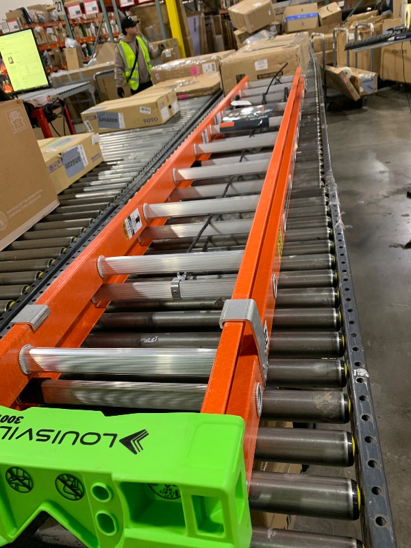 Photo 1 of Louisville Ladder 20-Foot Fiberglass Extension Ladder, 300-Pound Load Capacity, Type IA, L-3022-20PT