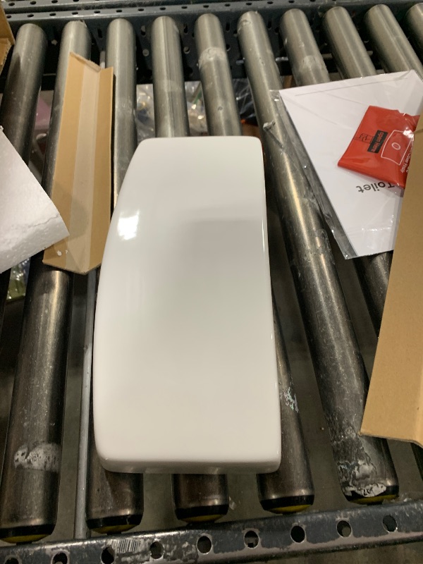 Photo 1 of HOROW One-Piece Elongated Toilet, 1.28 GPF High Efficiency, Easy Cleaning Design, Left-Hand Flush Lever, Soft-Close Seat, Compact Modern Bathroom Toilet, 12'' Rough-In, White Ceramic Bowl