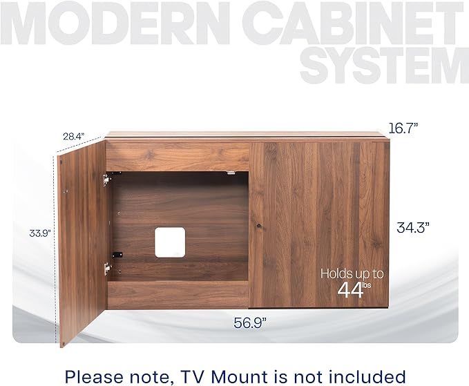 Photo 1 of VIVO Walnut TV Cabinet Designed to Conceal Motorized Vertical Lift Television Stands, Holds 32 to 55 inch TVs up to 44 lbs, CASE-EUP1WN
