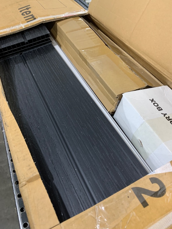 Photo 1 of Black 8ft x 4ft Resin Outdoor Storage Shed with Windows & Double Door - Durable Garden Shed for Patio, Yard & Lawn - Weather-Resistant Storage Solution