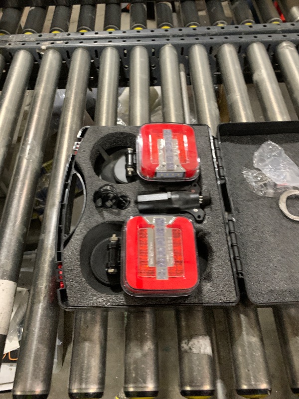 Photo 1 of inhtgeas Wireless Trailer Lights Magnetic - Adjustable Magnetic Tow Light with 2 Mounting Options Rechargeable Towing Tail Light Kit Reverse Light for Trucks, Boat, RV, Vehicle, Caravan