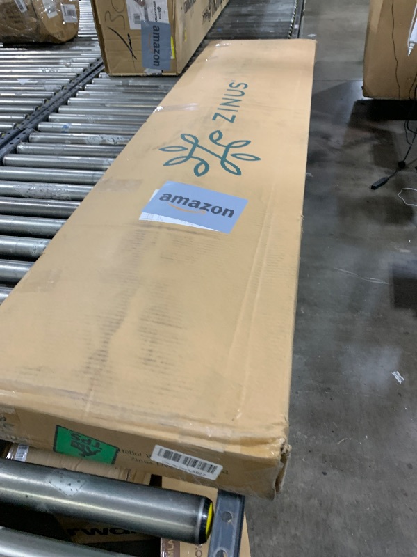 Photo 1 of Zinus Leah Bamboo Platform Bed Frame with Headboard, No Box Spring Needed, Wood Slat Support, Easy Assembly, Queen