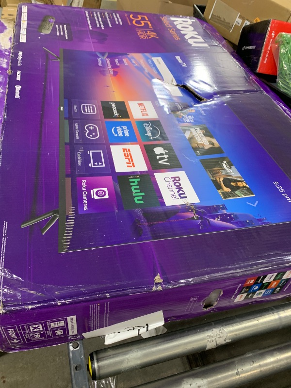 Photo 1 of Roku Smart TV 2025 – 55-Inch Select Series, 4K HDR TV – Roku TV with Enhanced Voice Remote – Flat Screen LED Television with Wi-Fi for Streaming Live Local News, Sports, Family Entertainment