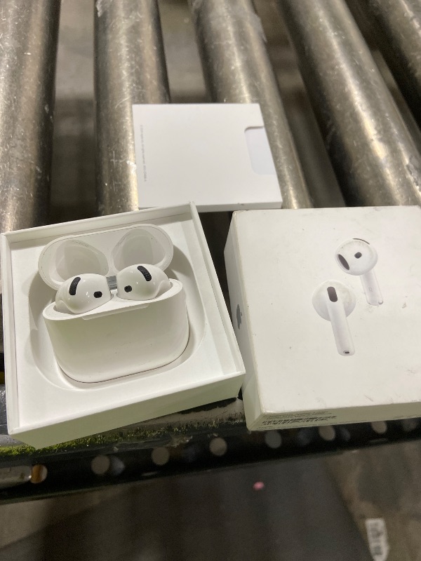 Photo 1 of Apple AirPods 4 Wireless Earbuds, Bluetooth Headphones, with Active Noise Cancellation, Adaptive, Transparency Mode, Personalized Spatial Audio, USB-C Charging Case, Wireless Charging, H2 Chip