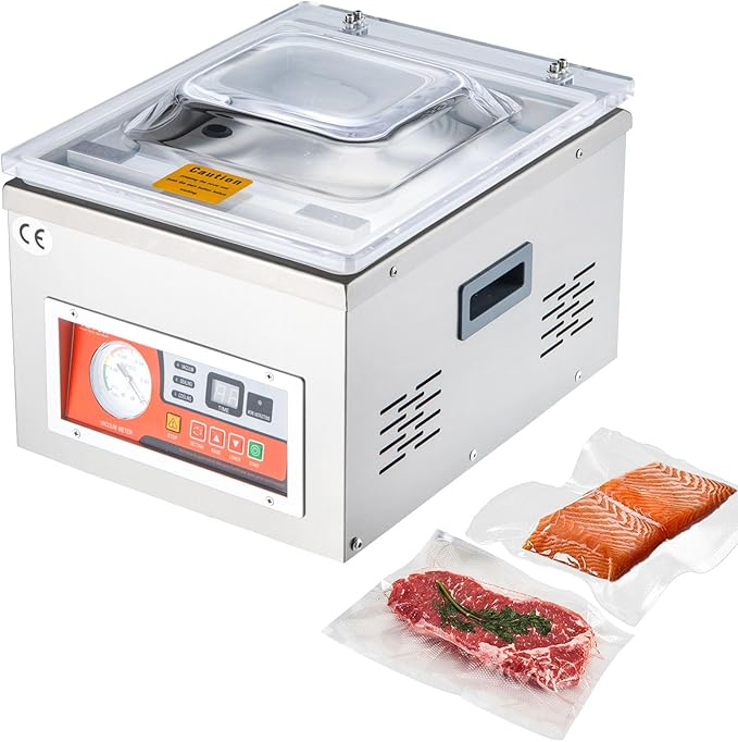 Photo 1 of VEVOR Chamber Vacuum Sealer, 260W Sealing Power, Vacuum Packing Machine for Wet Foods, Meats, Marinades and More, Compact Size with 10.2 in Sealing Length, Applied in Home Kitchen and Commercial Use
