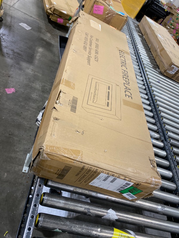 Photo 1 of EUHOMY 60 Inch Electric Fireplace Recessed Wall Mounted with Remote Control, Fireplace Heater with Adjustable Flame Color, Linear Fireplace with Timer, Log & Crystal, 750/1500W (2026 Upgrade)