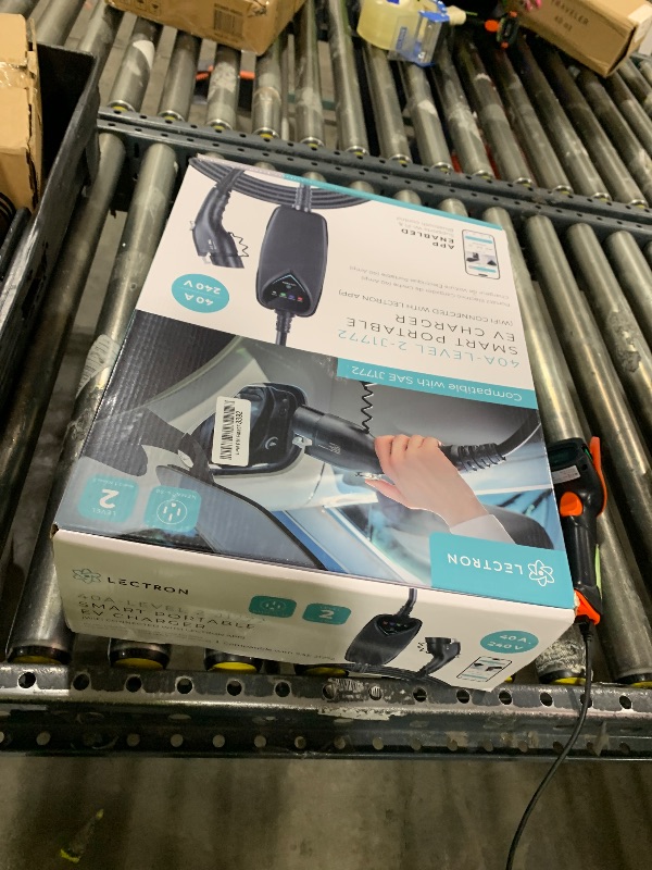 Photo 1 of Lectron Level 2 J1772 Charger (WiFi Version) - 240V, 40 Amp, NEMA 14-50 Plug, 16 ft Extension Cord - Portable Electric Car Charger for J1772 Evs