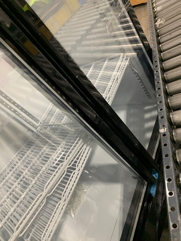 Photo 1 of ECEVT 41.3''W Commercial Beverage Refrigerators, 30 Cu.ft. Glass Door Refrigerator Upright Display Cooler with Soft LED Light and Adjustable Shelves for Restaurant Grocery Stores Home