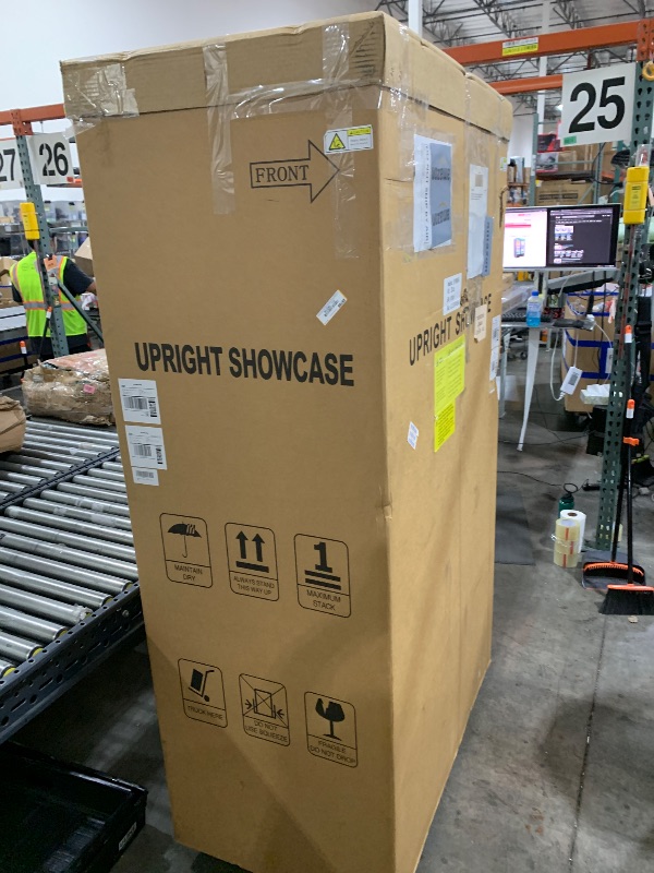 Photo 1 of BINGERMA Commercial Merchandiser Display Refrigerator with 2 Glass Doors 30 Cu.ft Beverage Back Bar Cooler Black Drink Fridge for Convenience Stores, Supermarkets, Bars, Offices