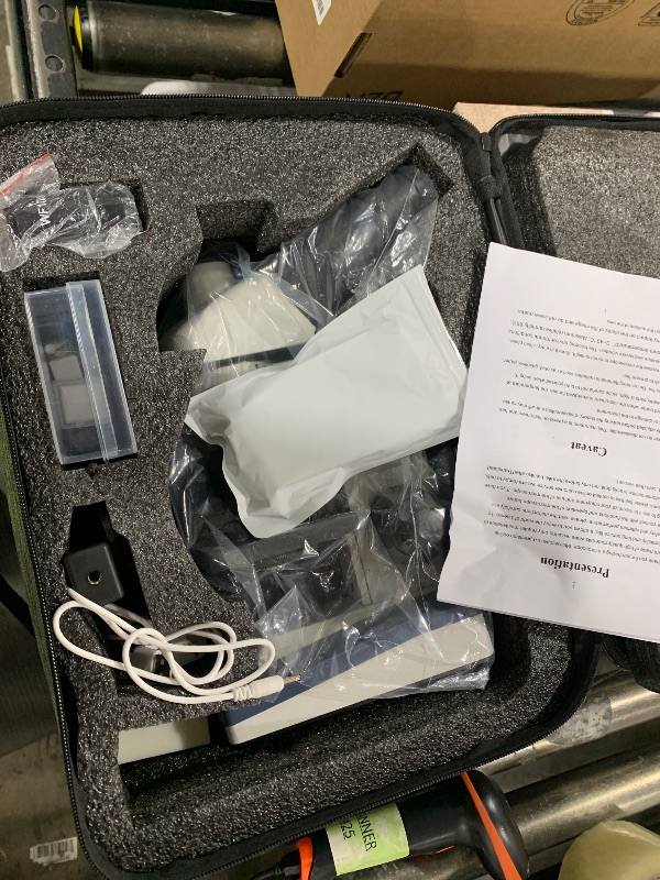 Photo 1 of Woehrsh Trinocular Microscope 40X-5000X Magnification Microscope for Adults, Laboratory Grade with Dual Mechanical Stage and HD USB Camera?Trinocular microscope with electronic eyepiece?