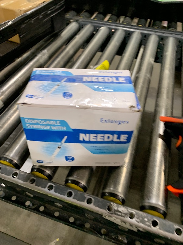 Photo 1 of 100 Pack Disposable 3ml/cc Lab Syringes with 23Ga 1 Inch Needle Luer Lock, Individually Sealed Packed