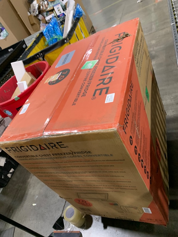 Photo 1 of FRIGIDAIRE EFRF7003-BLACK Chest Deep Freezer, 7 Cu. Ft, Black Adjustable Thermostat-Removable Vinyl Coated Wire Basket-Easy Defrost Drain