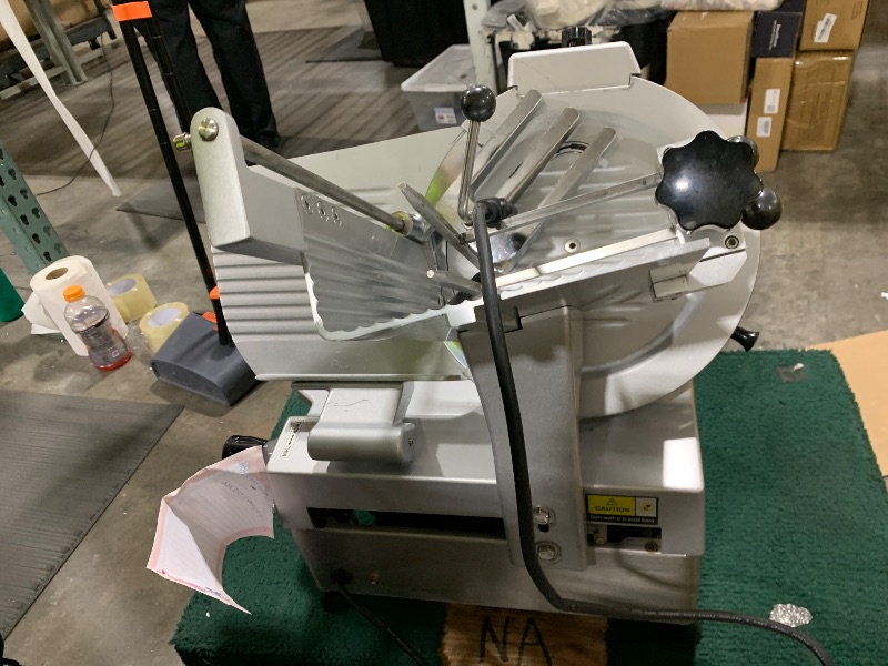 Photo 1 of VEVOR Automatic Meat Slicer,Deli Slicer 0-0.3 inch Adjustable Thickness, Electric Food Slicer Machine for Meat, Vegetables, Hard Bread, and Cheese