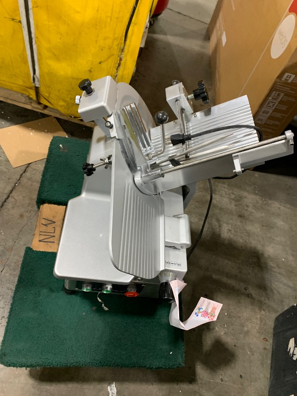 Photo 1 of VEVOR Automatic Meat Slicer,Deli Slicer 0-0.3 inch Adjustable Thickness, Electric Food Slicer Machine for Meat, Vegetables, Hard Bread, and Cheese