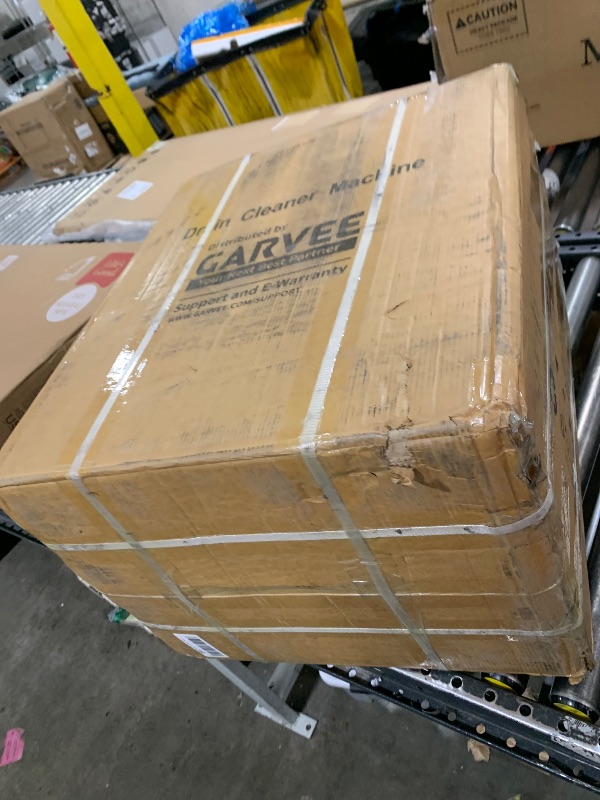 Photo 1 of Garvee 50 FT x 1/2 Inch Drain Cleaner Machine, Sewer Snake Electric Cleaning Machine with Wheels for 2" to 4" Pipes, Plumbing Power Augers Cleaner with 4 Cutter and Foot Switch for Sewer, Sink, Toilet