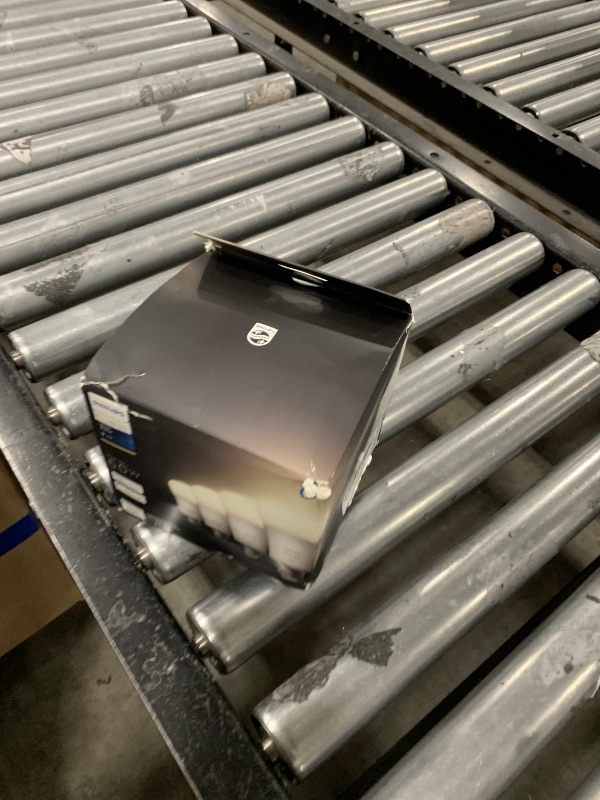 Photo 1 of Philips Hue Smart 60W A19 LED Bulb - Soft Warm White Light - 4 Pack - 800LM - E26 - Indoor - Control with Hue App - Works with Alexa, Google Assistant and Apple Homekit