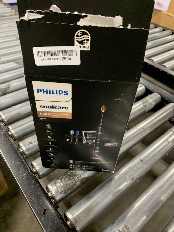 Photo 1 of Philips Sonicare DiamondClean Smart 9500 Electric Toothbrush, Sonic Toothbrush with App, Pressure Sensor, Brush Head Detection, 5 Brushing Modes and 3 Intensity Levels, Black, Model HX9923/11