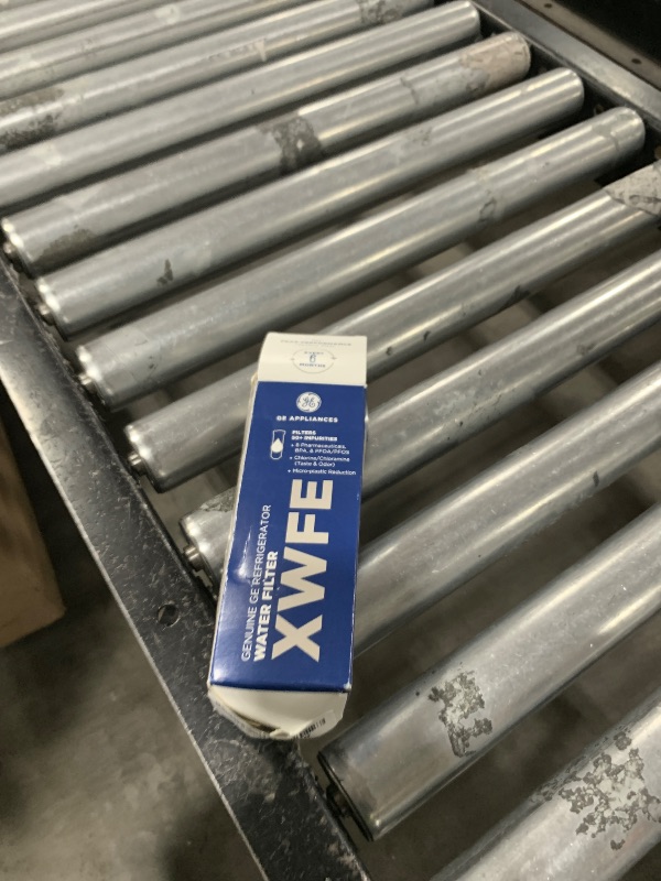 Photo 1 of GE XWFE™ Refrigerator Water Filter, Genuine Replacement Filter, Certified to Reduce Lead, Microplastics, PFOA/PFOS, and 50+ Other Impurities, Compatible with GE Appliances Brands, Pack of 1