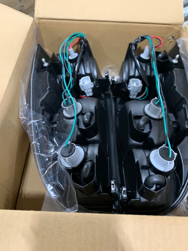 Photo 1 of Tail Lights Taillights Assembly for 2005-2015 Toyota Tacoma,LED OE Red Rear Brake Signal Plate Tail Lamp Replacement With Bulb and Harness (2PCS) (Black, Led)