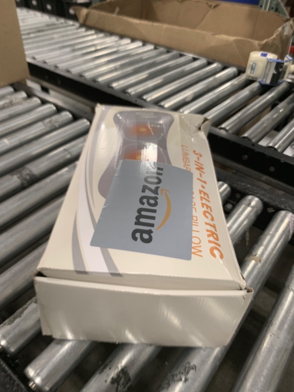 Photo 1 of 3 in 1 Lower Back Massager, Triple Fusion Back Massager with Heat, Vibration and Stretch,Lumbar Support Pillow with Ergonomic Memory Foam for Bed and Chair