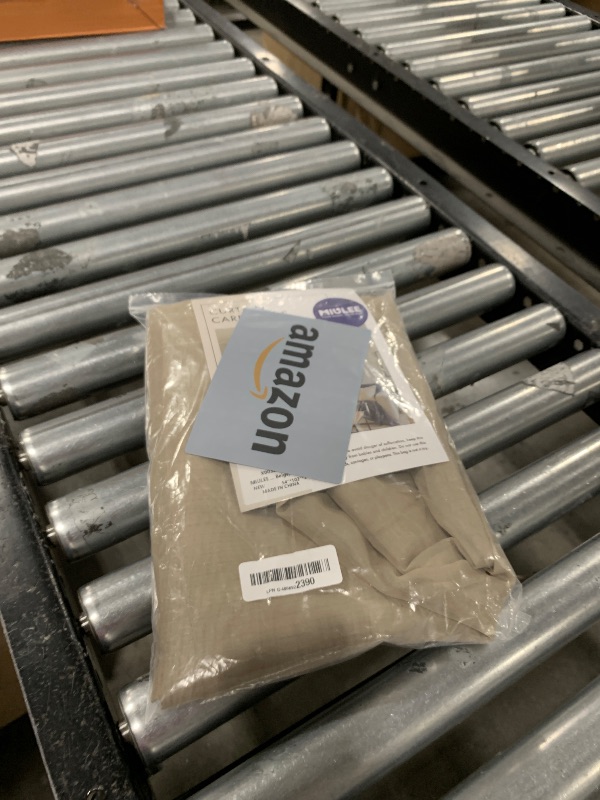 Photo 1 of MIULEE 2 Panels Solid Color Sheer Window Curtains Elegant Window Voile Panels/Drapes/Treatment for Bedroom Living Room (54 X 102 Inches Beige)