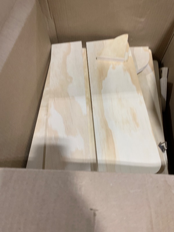 Photo 1 of Woodure 4-in-1 Toddler Kitchen Step Stool, Foldable Learning Standing Tower with Blackboard, Wooden Kitchen Stool Helper for Kids, 1-3 Year Old Boy Girl Gifts