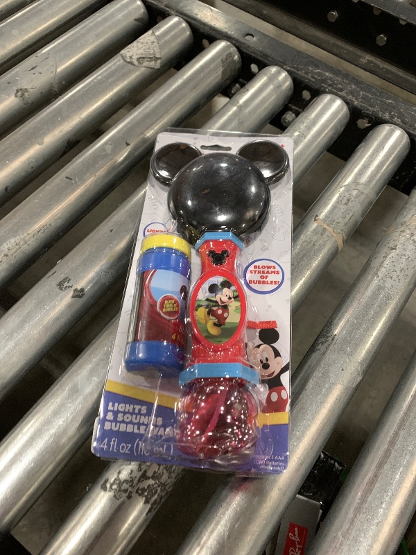 Photo 1 of Little Kids Disney Mickey Mouse Light and Sound Musical Bubble Wand, Includes Bubble Solution, Multi (20511)