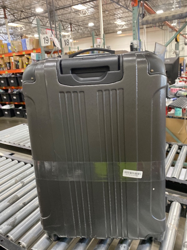 Photo 1 of **USED** Kenneth Cole REACTION Out of Bounds Lightweight Hardshell 4-Wheel Spinner Luggage, Charcoal, 28-Inch Checked