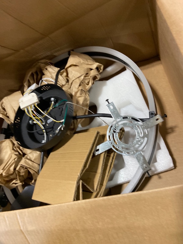 Photo 1 of ZMISHIBO 24 Inch Ceiling Fans with Lights and Remote, Modern Low Profile Ceiling Fan, 3000-6000K Dimmable Flush Mount LED Fan Light, 6 Wind Speeds, Fandelier Ceiling Fans for Bedroom- Black