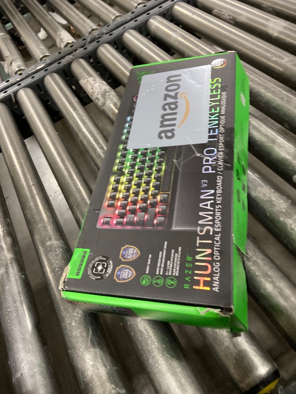 Photo 1 of Razer Huntsman V3 Pro TKL Esports Gaming Keyboard: Analog Optical Switches - Razer Snap Tap - Rapid Trigger - Adjustable Actuation - Media Keys & Dial - Doubleshot PBT Keycaps - Wrist Rest - Black