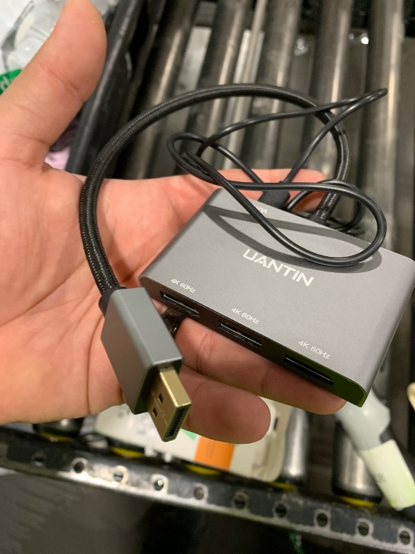 Photo 1 of DisplayPort to HDMI Splitter for 3 Monitors Extended Display Adapter 4K@60Hz 1 DP in 3 HDMI Out MST Hub for Multiple Monitor Display Port Compatible with NVIDIA/AMD Graphic Card