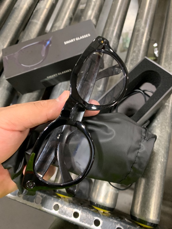 Photo 1 of AI Smart Glasses with Camera, 2K Camera Glasses,12MP Video Recording Glasses, Real Time Translation, AI Voice Assistant,Sunglasses with 3 Pack Lenses - Photochromic Lenses,Purple and Blue Lenses