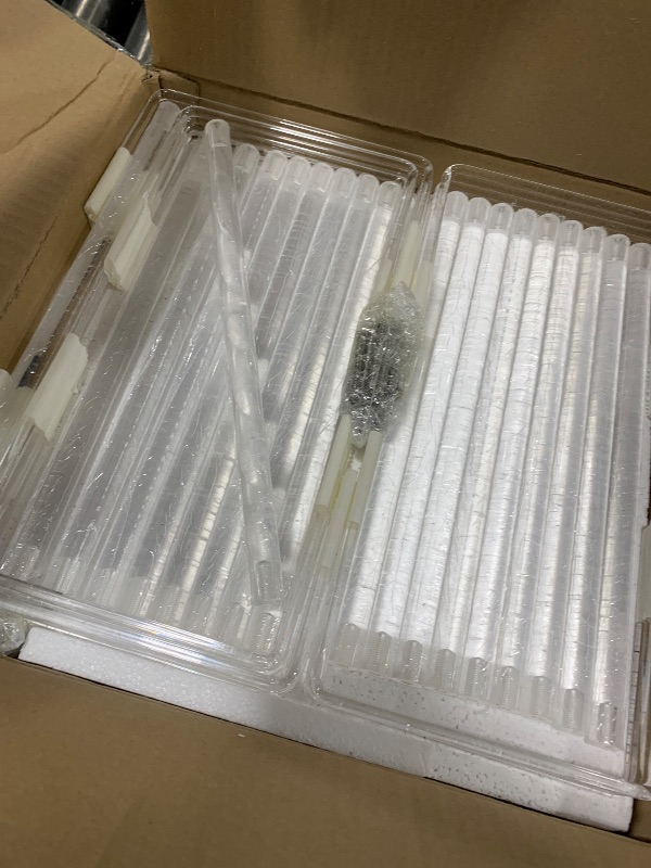 Photo 1 of TAKEKIT 360° Rotating Bookshelf, 5-Tier Spinning Book Shelf Tower with Solid Wood & Clear Acrylic, Square Revolving Bookcase for Living Room, Bedroom and Office