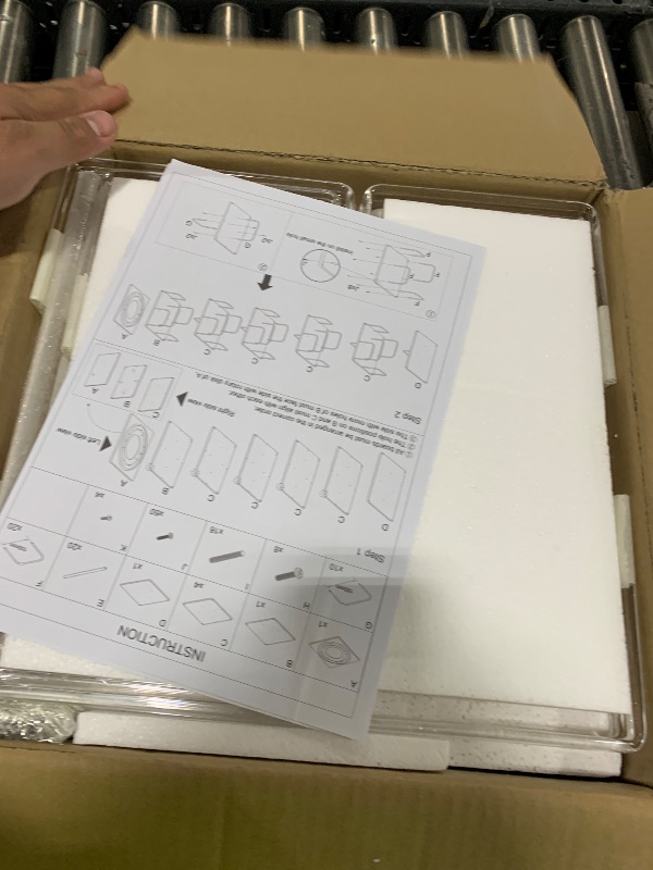 Photo 1 of TAKEKIT 360° Rotating Bookshelf, 5-Tier Spinning Book Shelf Tower with Solid Wood & Clear Acrylic, Square Revolving Bookcase for Living Room, Bedroom and Office