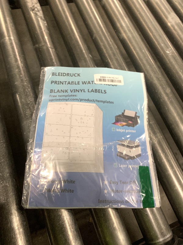 Photo 1 of 10 UP Shipping Labels 2"×4" Glossy White Printable Waterproof Bottle Lables Rectangle Vinyl Sticker Paper for Inkjet or Laser Printer 150 Total Adhesive Labels