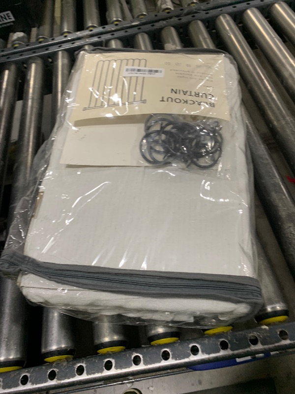 Photo 1 of INOVADAY Pinch Pleated Curtains, 100% Light Blocking Linen Pinch Pleat Blackout Curtains for Bedroom, Thermal Insulated Blackout Drapes 2 Panels Set for Living Room - Greyish BeigeWhite, W40 x L96