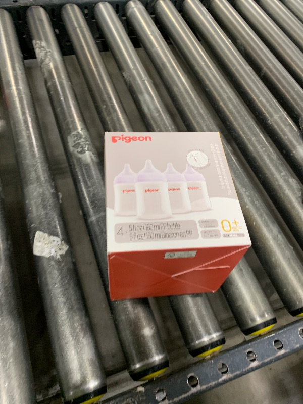 Photo 1 of  Pigeon PP Nursing Bottle Wide Neck, Anti-Colic, Streamlined Body, Natural Feel, Easy to Clean, 5 Oz (Pack of 4), Includes 4pcs SS Nipples (0m+) 