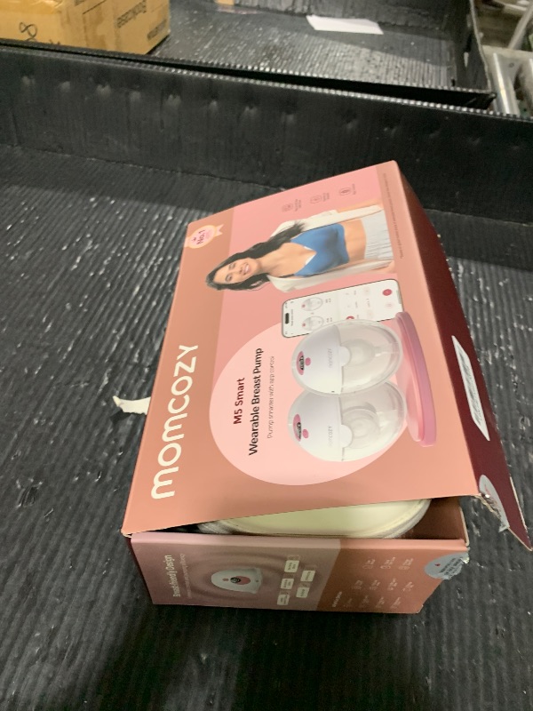 Photo 1 of Momcozy M5 Smart APP Controlled Wearable Breast Pump, Hands-Free Wireless Electric Pump, 3 Modes 9 Suction Levels, BPA-Free, Portable Lightweight, 24mm Flange, 2-Pack Cozy Red