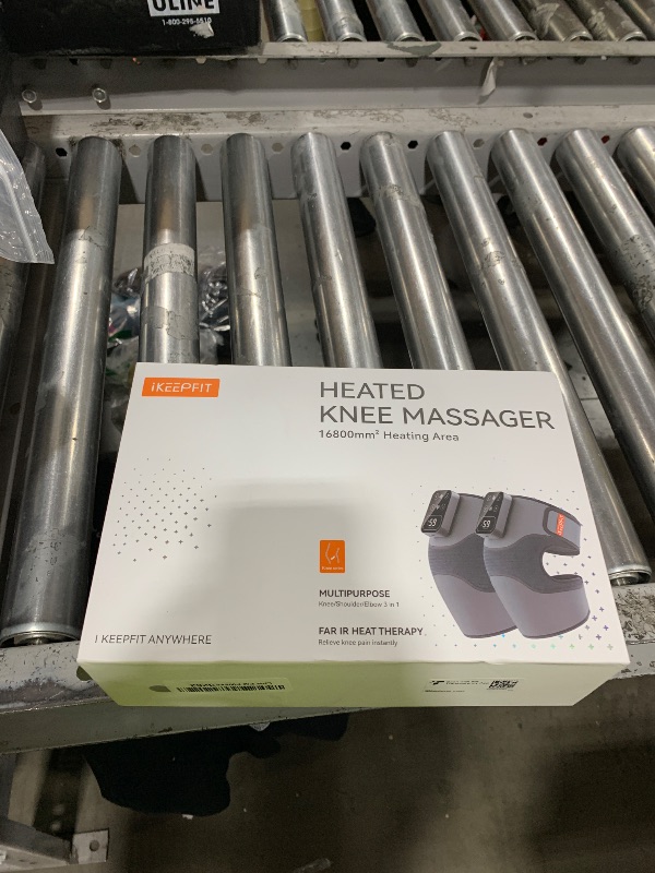 Photo 1 of IKEEPFIT Cordless Knee Massager with Heat Vibration for Pain Relief, MAXwarm 4.0[2026 Upgraded] - Electric Heated Knee Brace with 5 Heat Levels and 3 Massage Mode, Gifts for Men Women (Grey, Pair)