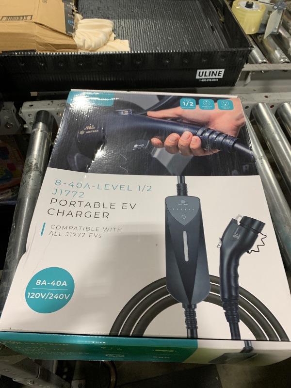 Photo 1 of Lectron Level 1/2 (8A - 40A) J1772 Portable EV Charger - Dual-Level Electric Vehicle Charging Station with NEMA 14-50/5-15 Plug - Compatible with All J1772 EVs