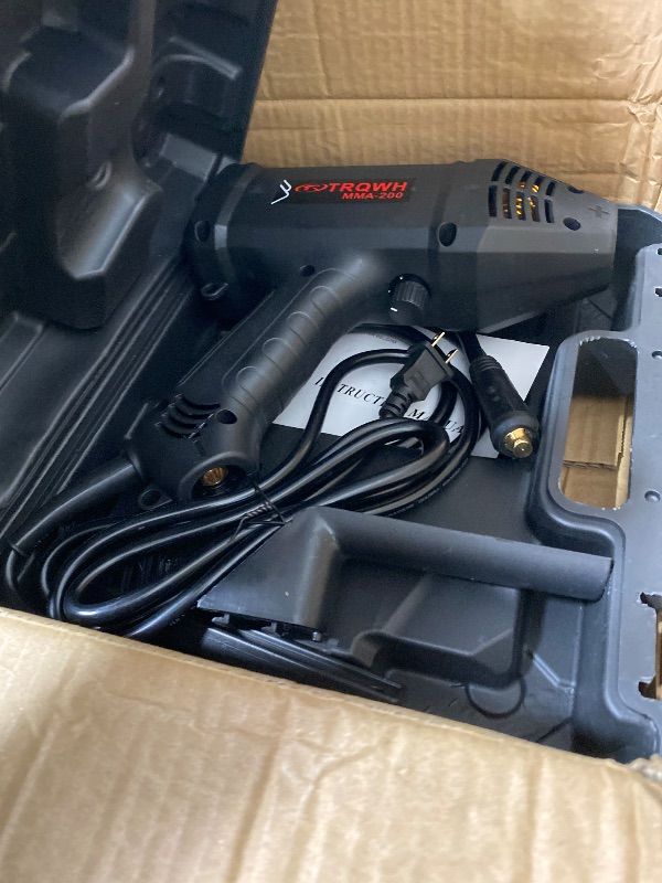 Photo 1 of TRQWH 120A Welding Machine Handheld 110V Portable Stick Welder ARC Welder Machine IGBT Inverter Mini MMA Welder Machine Fit for 1/16"-1/8" Rods (TRQ-HWM01)