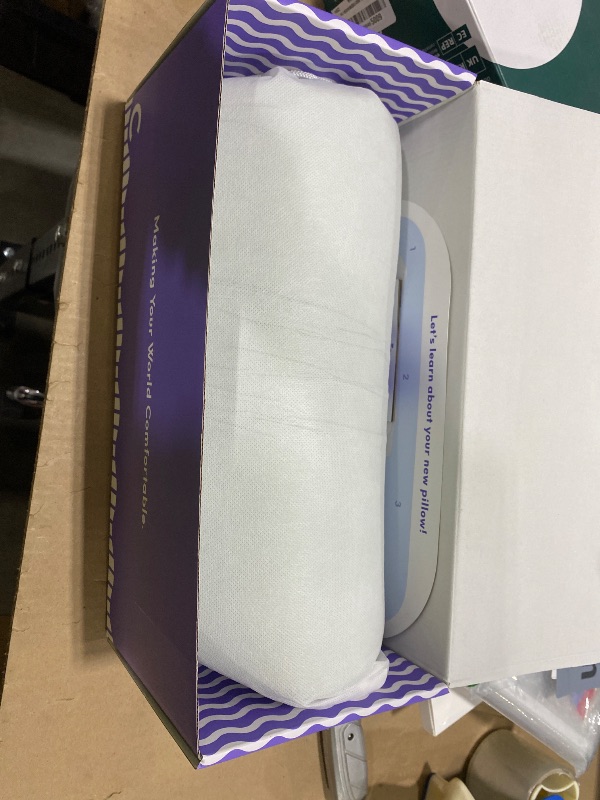 Photo 1 of C CUSHION LAB Deep Sleep Pillow, Patented Ergonomic Contour Design for Side & Back Sleepers, Orthopedic Cervical Shape Gently Cradles Head & Provides Neck Support & Shoulder Pain Relief - Calm Grey