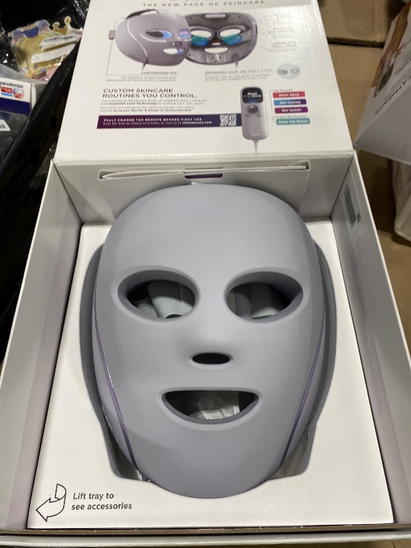 Photo 1 of Shark CryoGlow LED Face Mask with Under-Eye Cooling, Anti-Ageing & Blemish Repair, Red & Blue LED, Infrared Light Therapy, USB-C, Remote Control, Storage Bag, Lilac Chill, FW312PL