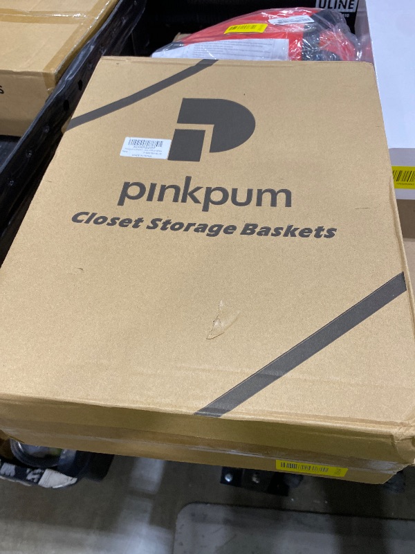 Photo 1 of Pinkpum 6 Pack Closet Organizers Storage Bins, Stackable Plastic Drawer Basket for Clothing, Stackable Storage Bins Shelf Storage Container for Closet Wardrobe Bedroom Bathroom Office White