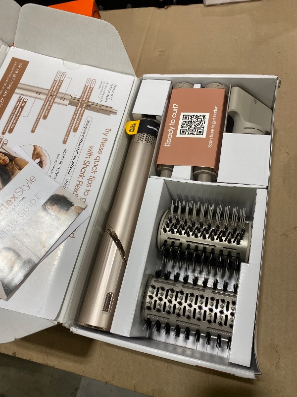 Photo 1 of Shark FlexStyle Air Styling & Drying System, Powerful Hair Dryer Brush & Multi-Styler with Auto-Wrap Curlers, Paddle Brush, Oval Brush, Concentrator Attachment, Stone, HD430