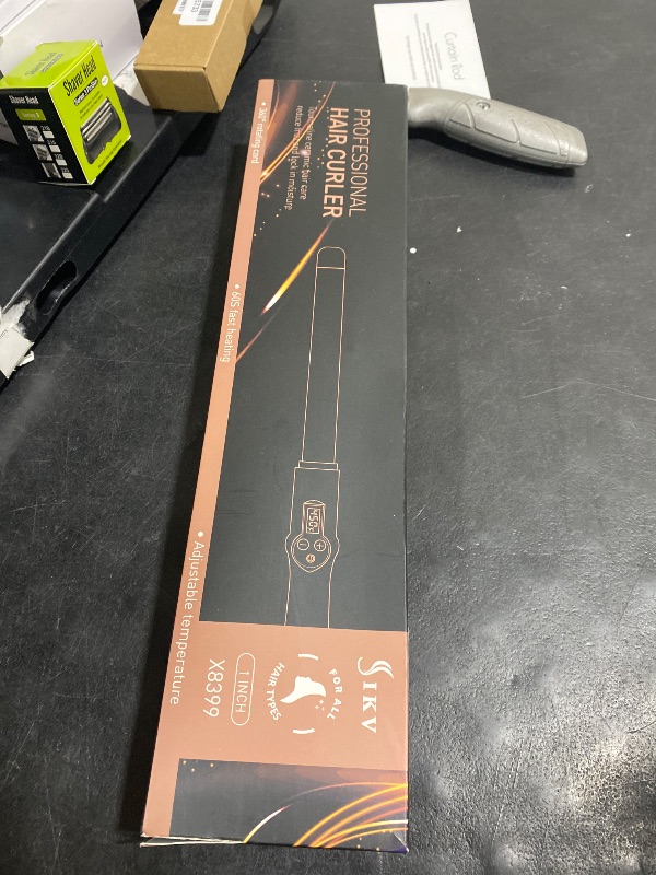 Photo 1 of 1 Inch Curling Wand Long Barrel, Dual Voltage Hair Curling Iron Wand Ceramic for Long Hair,10 Adjustable Temp