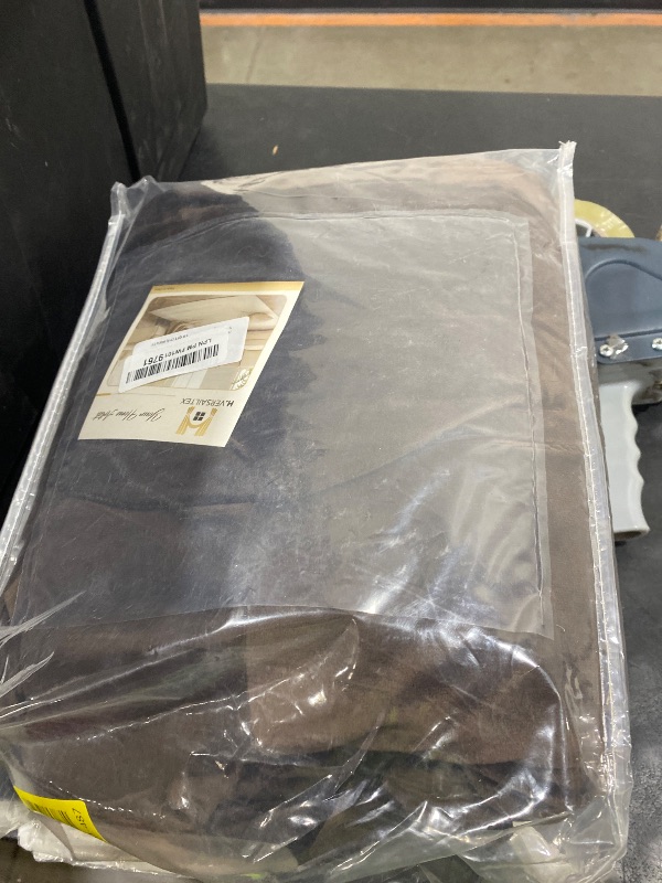 Photo 1 of H.VERSAILTEX Modern Velvet Plush 4 Piece High Stretch Sofa Slipcover Sofa Cover Furniture Protector Form Fit Luxury Thick Velvet Sofa Cover for 3 Cushion Couch Width Up to 90 Inch (Sofa,Brown)